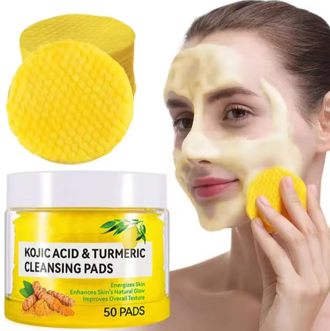 Beauté de la peau Nettoyants en compresse en  curcuma et kojic exfoliants pour le visage